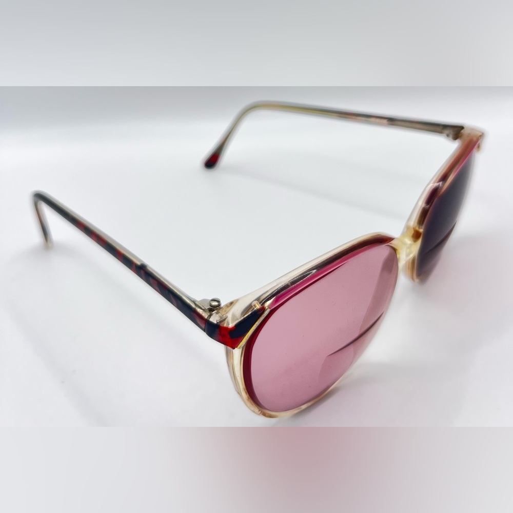Vintage Jason Adonna 97 Red Pink Oval Sunglasses Frames Only